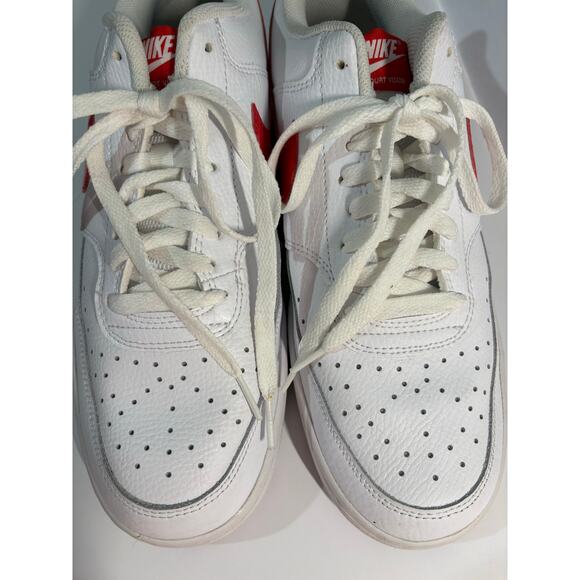 Nike Court Vision Low Sneakers White Red Men’s Size 11 Leather Lace-Up main image 6